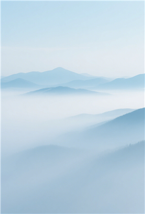 云雾缭绕古风云海远山背景图片